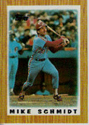 1987 Topps Mini Leaders Baseball Cards 030      Mike Schmidt